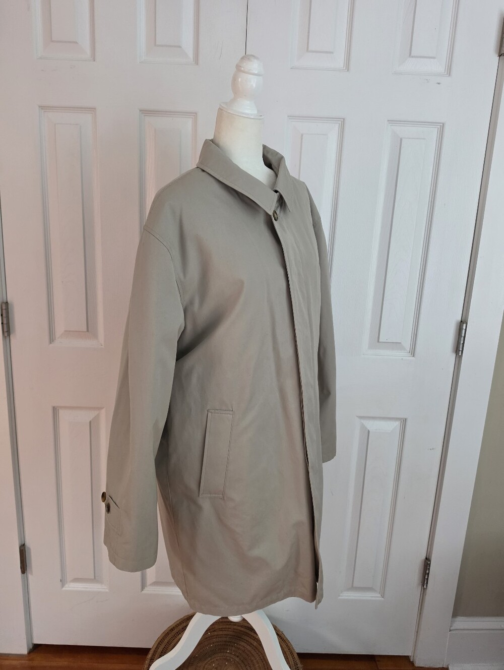 Vintage Stafford Mens Rrmovable Lining Button Front Overcoat